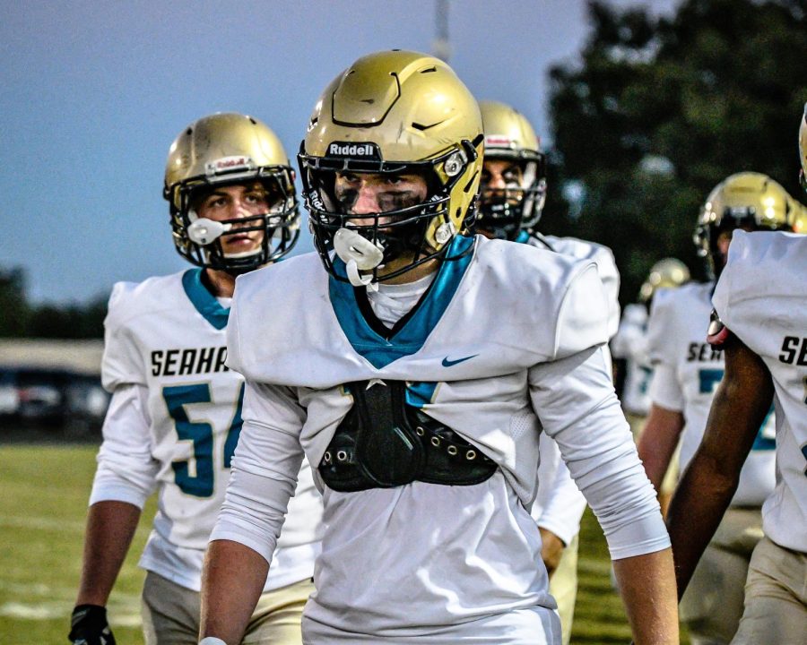 Charlie Newport, a Junior at Sunlake,  gets ready for his second Butterbowl.