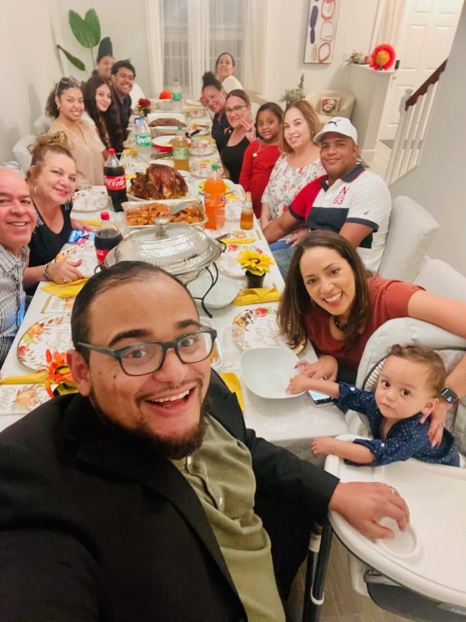 Alexa and her family having a new year dinner