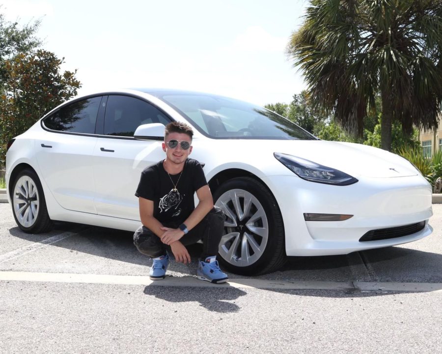 Senior Tyler Bigonzi just got a Tesla in May of last year, and he been enjoying it a lot. He has always been a fan of the car, and he says I like the look of the car, having autopilot, the sound system is really good and the acceleration makes it fun to drive.