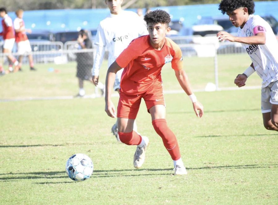 Freshmen Jairo Todd playing soccer for Tampa Bay United located in Tampa. 