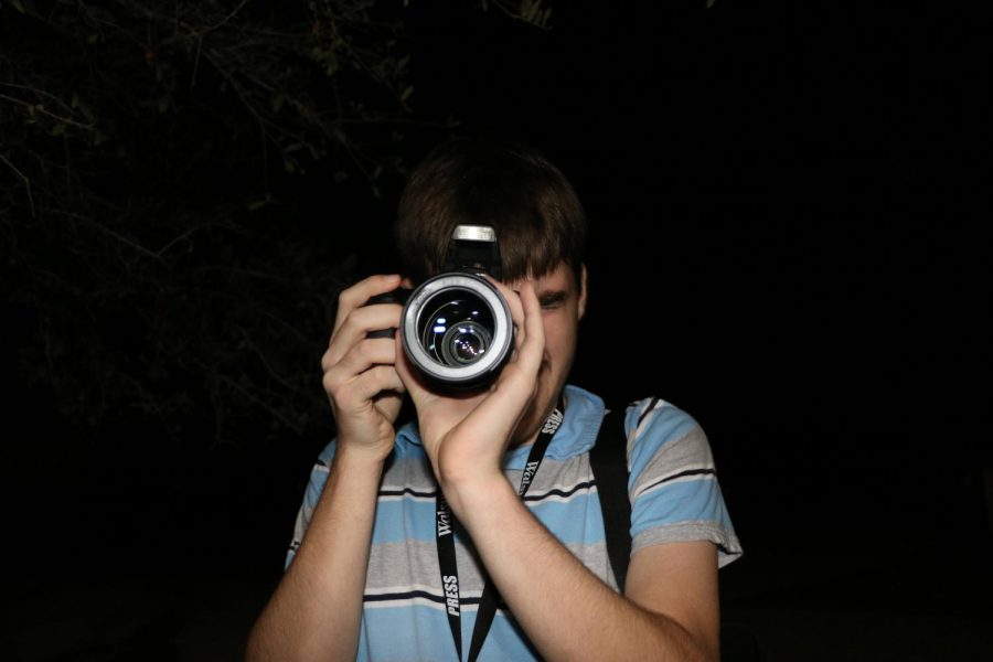 A shot of Sophomore, Daniel Crane, partaking in another one of his passions; photography.