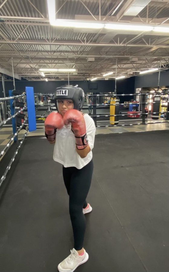 Freshman Delylah Rodriguez has been boxing since middle school, and it has helped in many areas of her life. She says, it makes me a stronger person and helps me with being confident in the other sports that I do and it has definitely helped me become a more outgoing person.