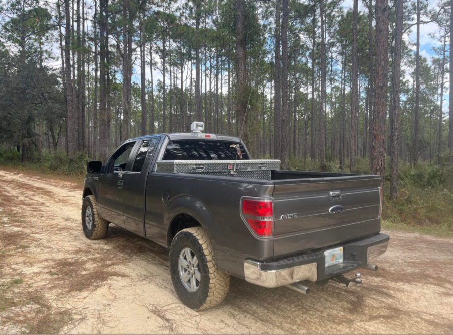 Peytons F150 out on the trails.