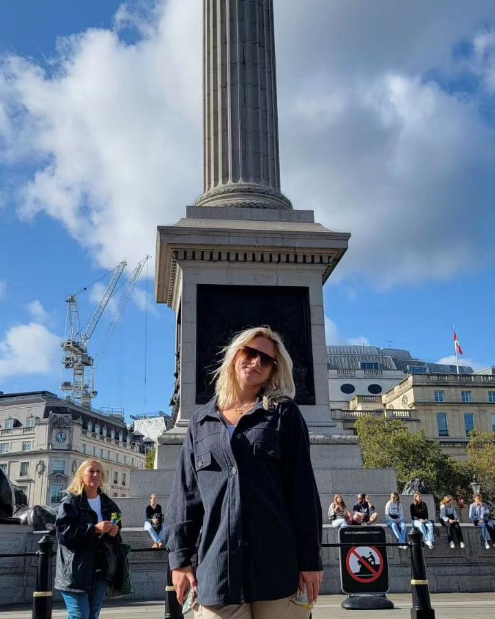 Junior Mckenna Cerra posing in downtown London. Mckenna shared that she ...loved it here!
