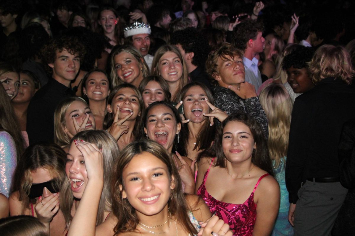 Freshman Katelyn Smith at the dance with all of her friends. 