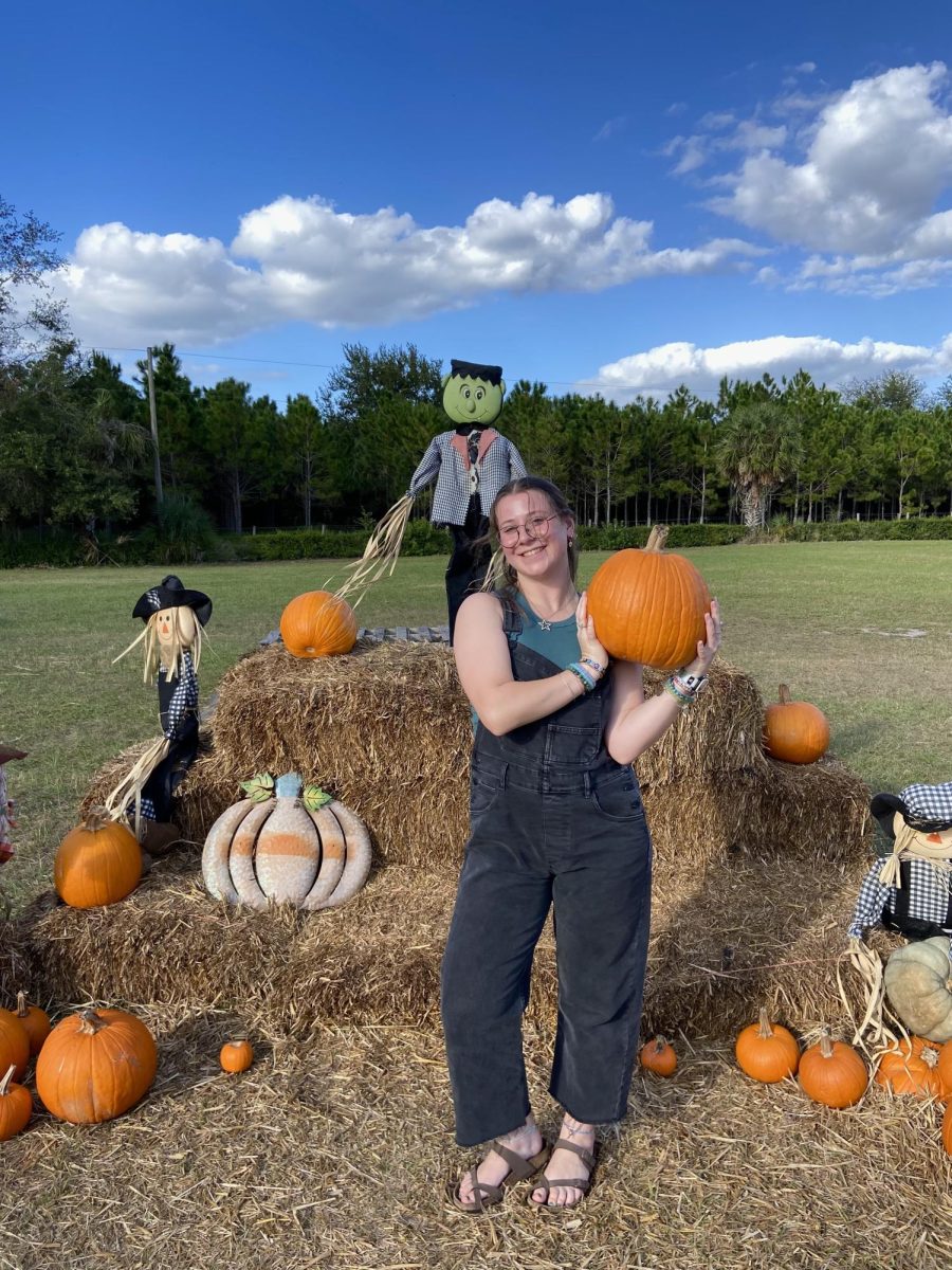 Senior Annelisa Russo has been enjoying a non-traditional senior year. She says that since her classes are all off-campus dual enrollment, she has gotten to go on exciting outings like a pumpkin patch in the middle of the day. 
