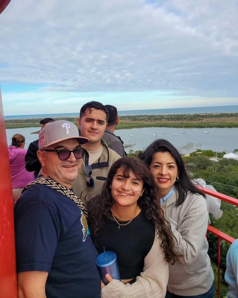 Ana Sofia Londono, a senior at Sunlake, enjoys a beautiful view with her family members. For Thanksgiving, Ana Sofia traveled to Vilano Beach to share the holiday with family. This group even coordinated clothing for the celebration.