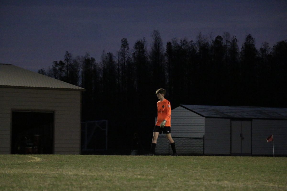 Freshman, Jack Hanzlik during the game against Weeki Wachee. For Jack soccer is ... an escape, I feel free and good. He had other sports he could have played but he stuck with this one and loves it. 