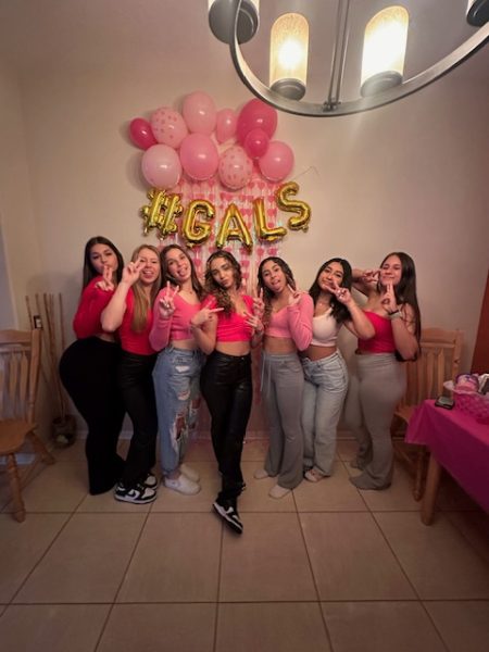 Khloe Doran is a Sophomore. She is the third on the left. This is her and her friends party.