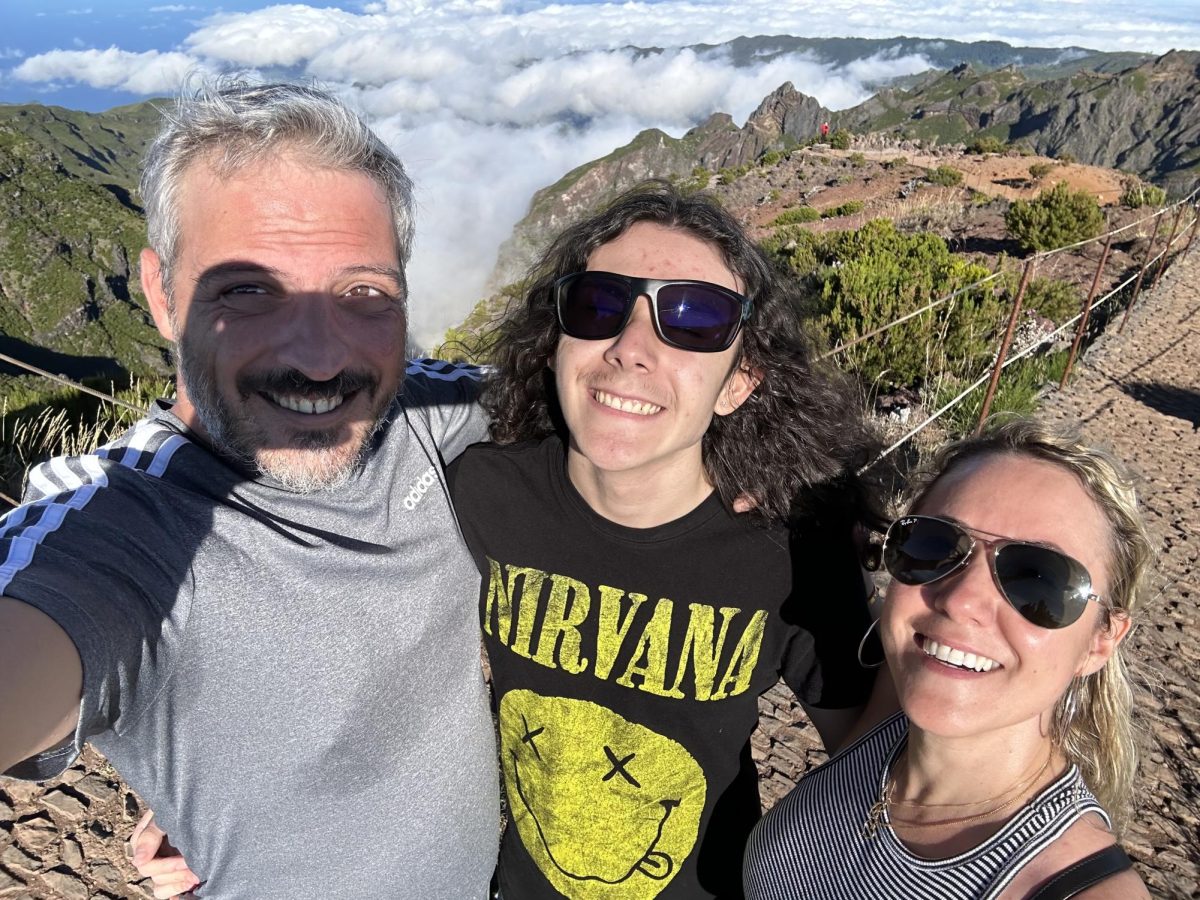 Senior Ray Gonzalez with his step dad and mother in a stunning photo atop the mountain in mainland Portugal. The four hour hike certainly paid off!
Photo provided by Ray Gonzalez, used with permission