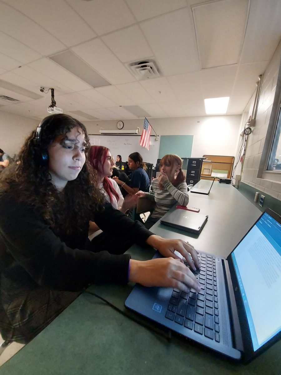 Camila Perez Alvarez; Sophomore, working hard to do well in her classes. Camila is currently enrolled in three e-school classes. Week of 9/16-20.