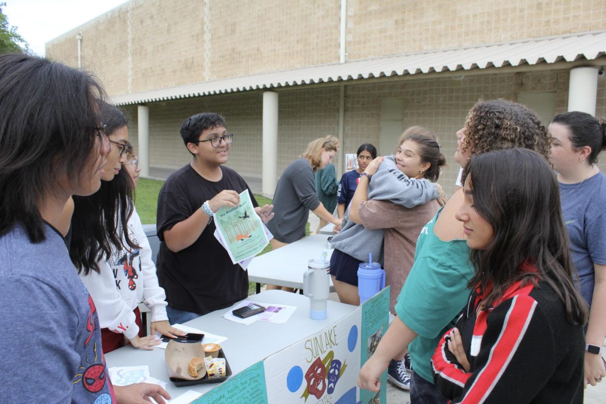 Caleb Israel Quaresma, Sophomore; Represented the Drama Club and got to talk about productions, plays, and more. He got to talk about the play The Mischief Makers and encouraged people to watch the play and join this close group of thespians in the Drama Club.