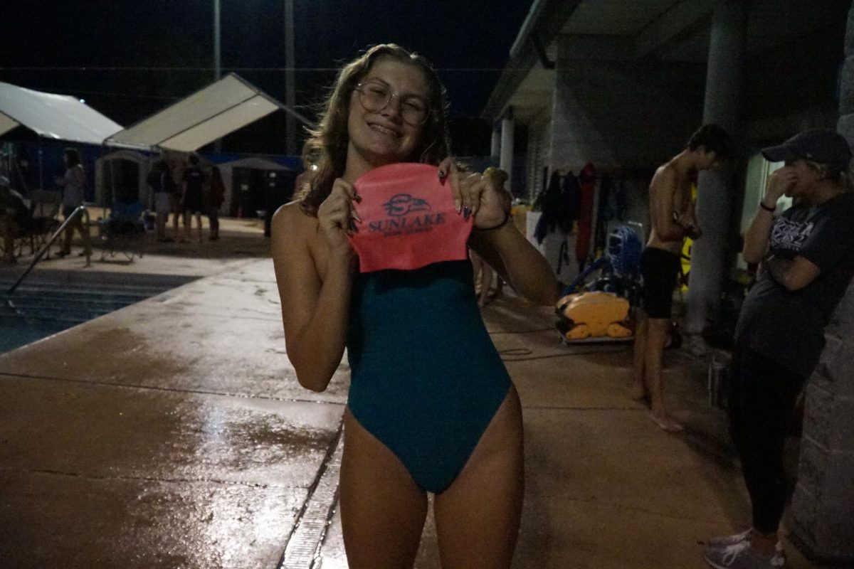 Cameron Dunn was really excited for the swim meet last Wednesday, she was hoping that her and the team would do really well, and they "...exceeded my expectations really. It's crazy how good we did," She said happily.