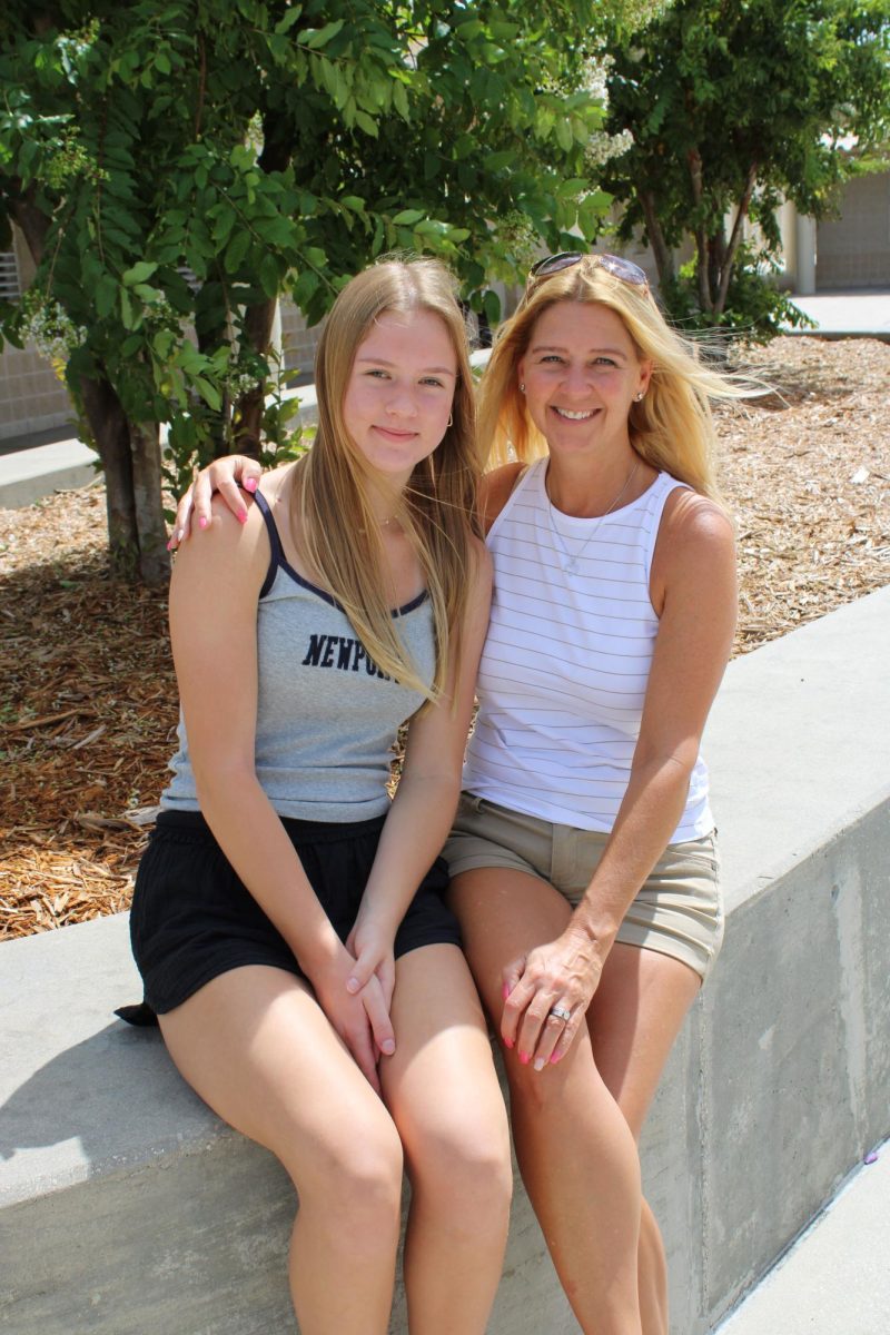 Oliva and her mom at meet the teachers. 