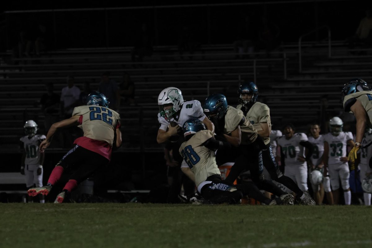 Junior, Mekell King (number 28) thought that the football game went, "...very good." Even though the team didn't win, he still had a fun time playing the homecoming game. 