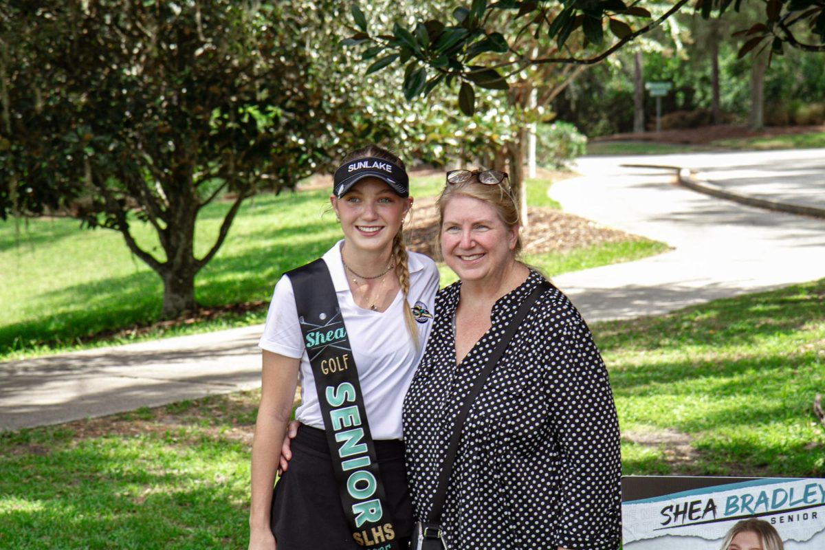 Shea Bradley is a senior at Sunlake. Shea recently celebrated her senior night for golf. Shea states "The turn out was good for me I didn't expect many people to be there but I wanted my mom to be and she was so it was perfect."