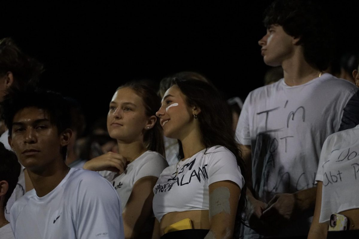 Anna Seidelman (middle right), Junior, enjoying the Butter Bowl with friends. Anna went with her "best friend" to watch and is looking forward to "going next year". Week of 11/1-8