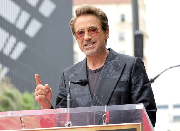 Robert Downey Jr. gives a speech during Hollywood Walk of Fame Star Ceremony on May 23rd, 2024.

Photo by Kevin Winter, "Getty Images"