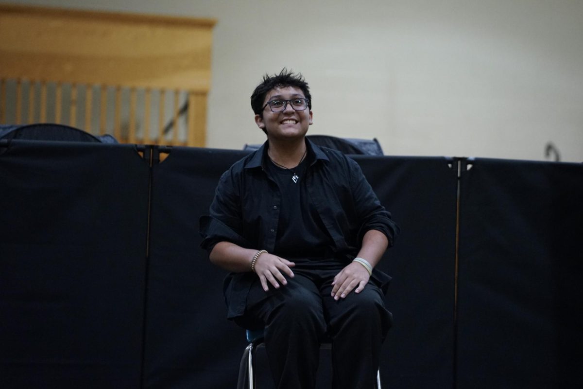 Caleb Quaresma (pictured) performed his musical solo "I Love Betsy" for the drama showcase. "I had a lot of fun doing this song..." he explained. "Nothing is better than getting to make an audience laugh and know that you did a good job performing." the Sophomore says.