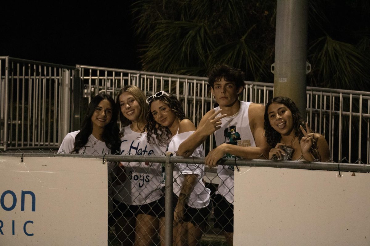 Jack Haynes posing with his friends. He said, "I was excited about butter bowl and was looking forward to it." even though Sunlake didn't win he still had a good time. 