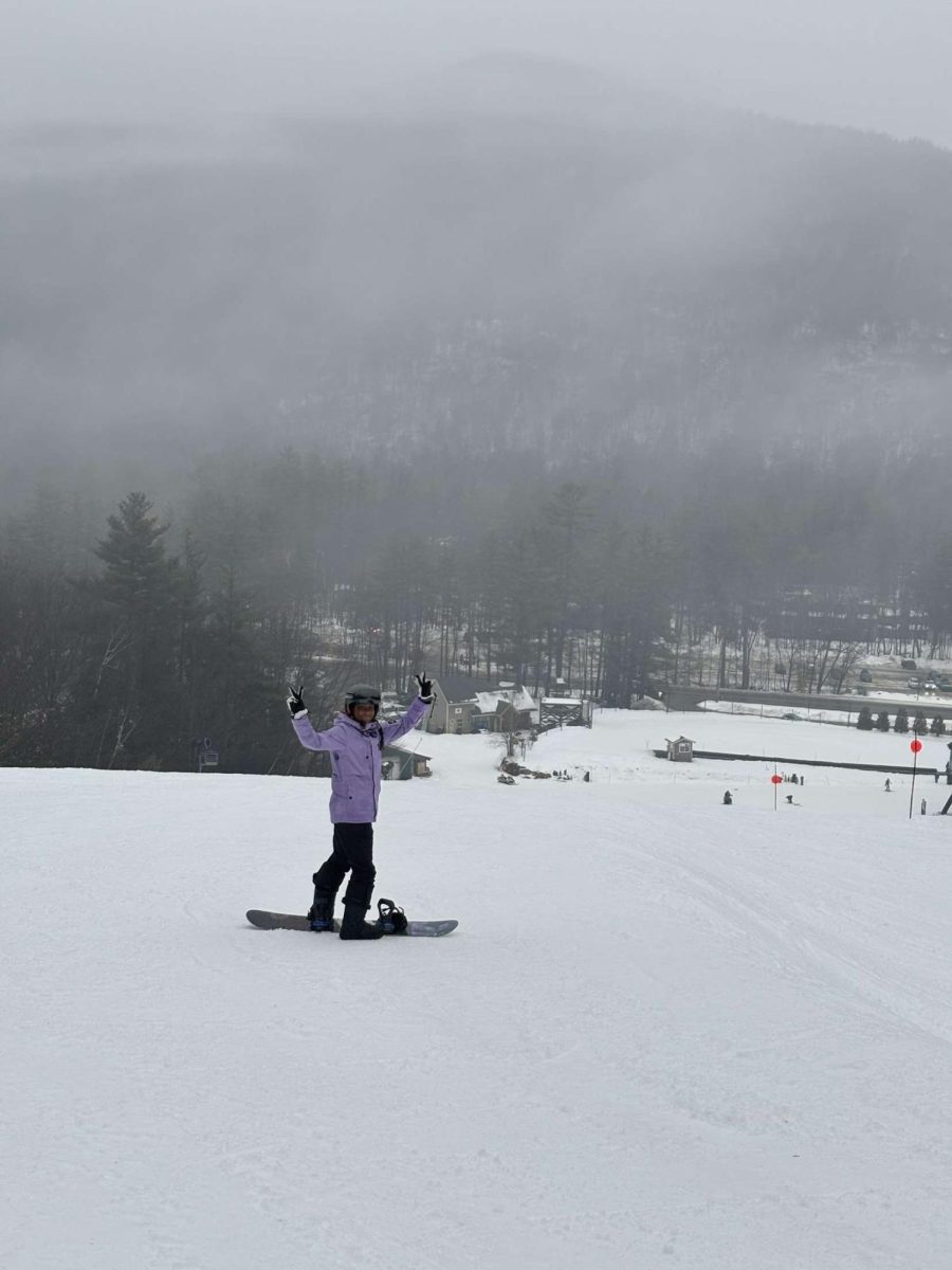 Here is Briana on her skiing trip to main. Briana said, "This trip left her with many memories." She had so much fun on her trip and sad it came to an end.