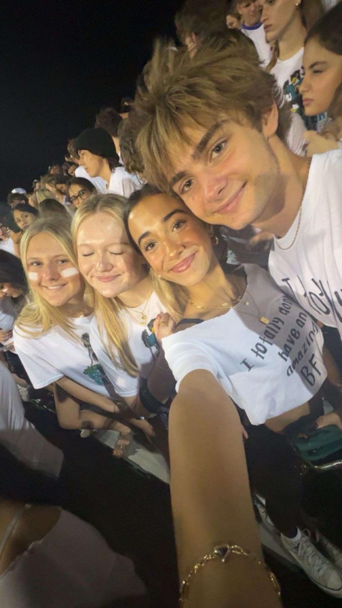 (Left to right) Sophomores Lexi Miller, Adrianna Jordan, Alissa Brunton, Nathan Grob.