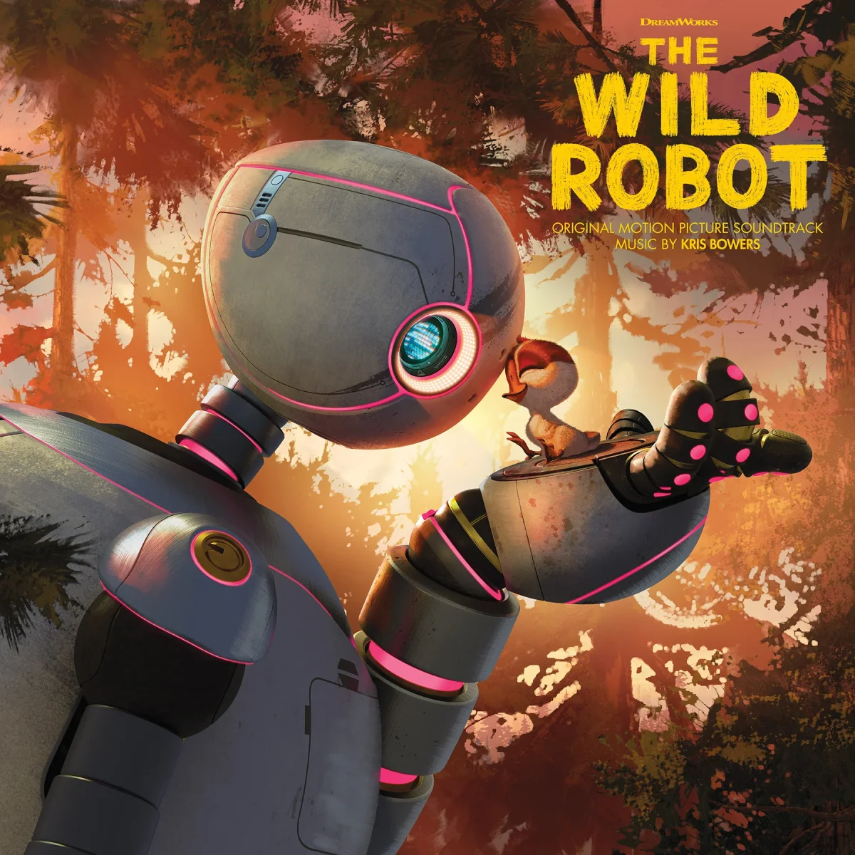 The movie poster for 2024 animated film The Wild Robot