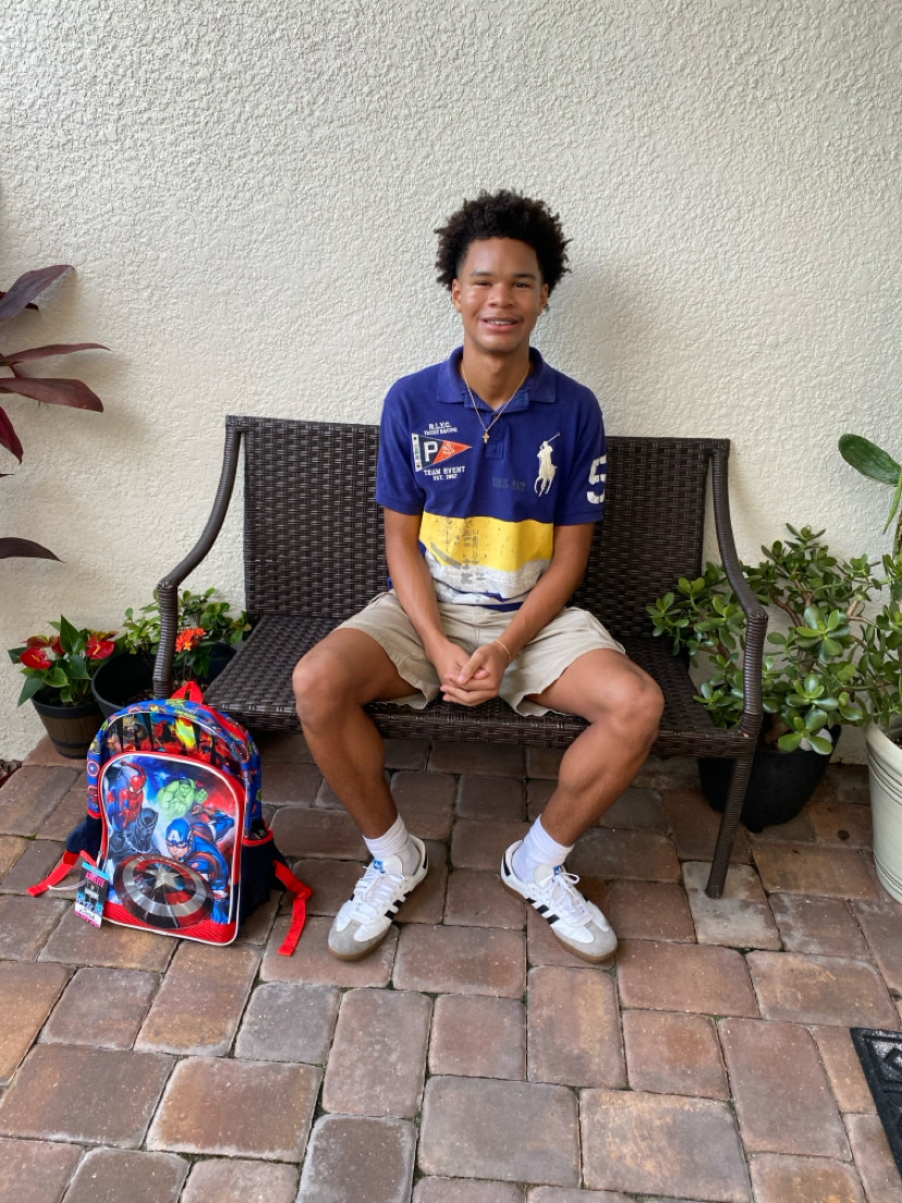 Jared Ryder's first day of school photos. 