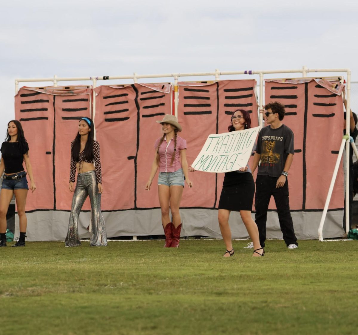 The lockers that Yasmeen helped painting.