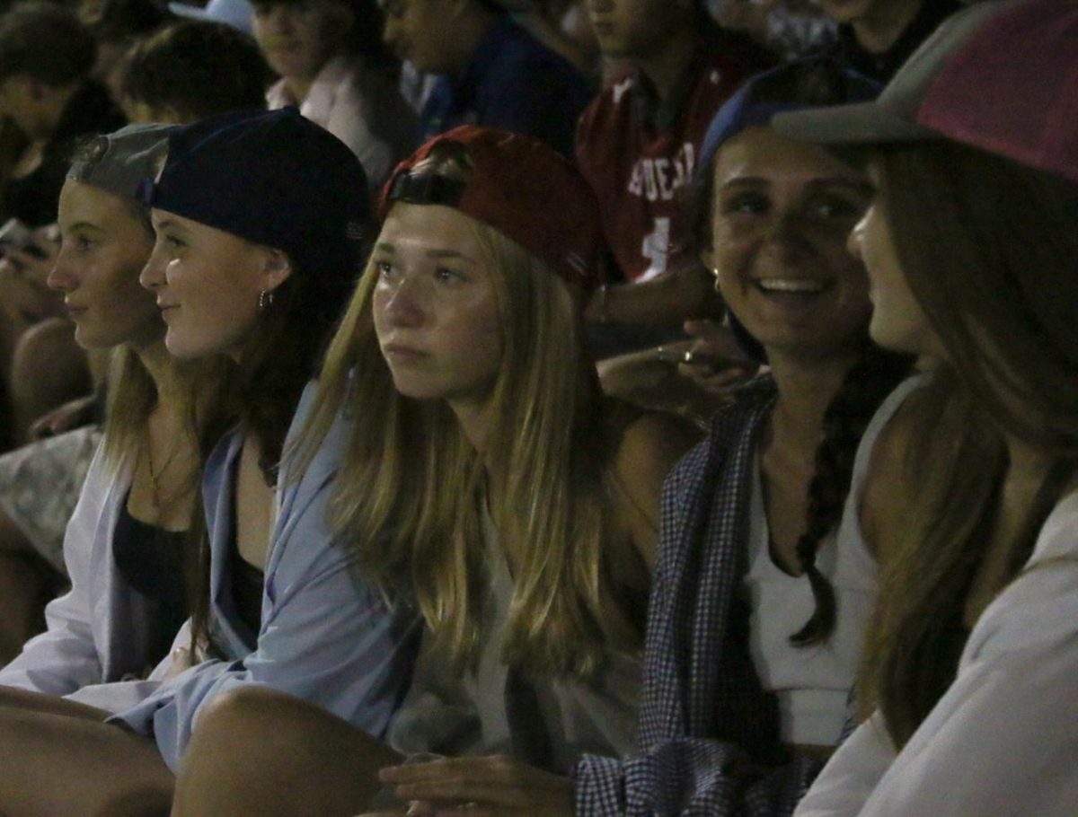 Freshman Taylor Van Brocklin and some of her friends in Frat Boy attire.