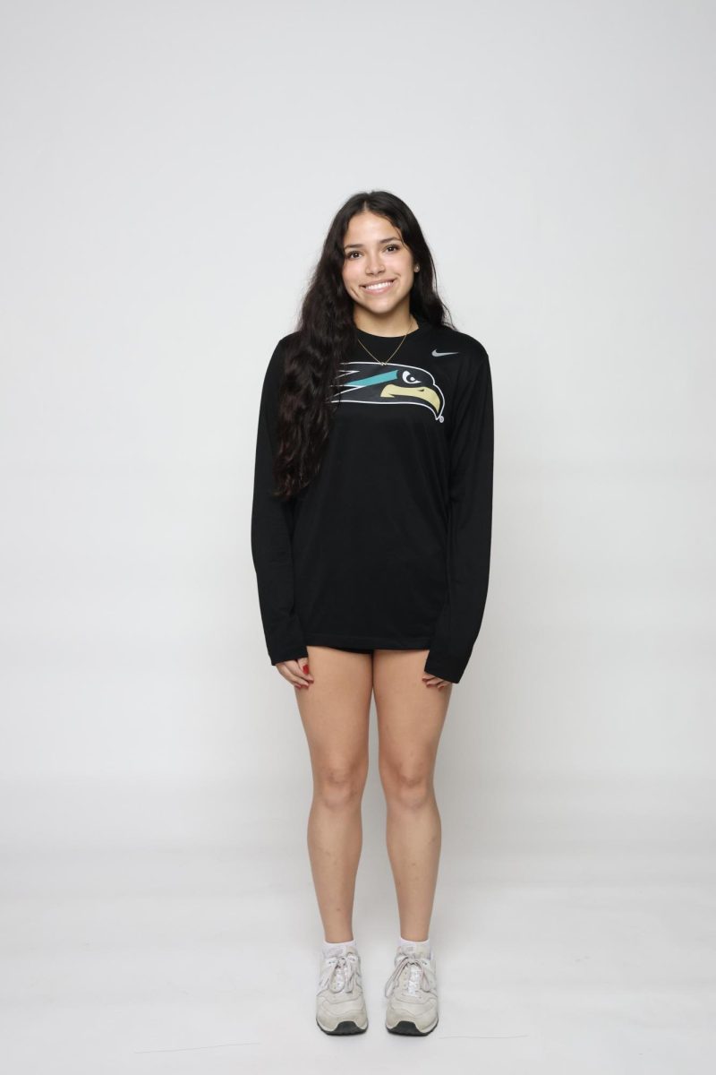 Sofia Sierra in her volleyball attire to show team spirt and excitement.