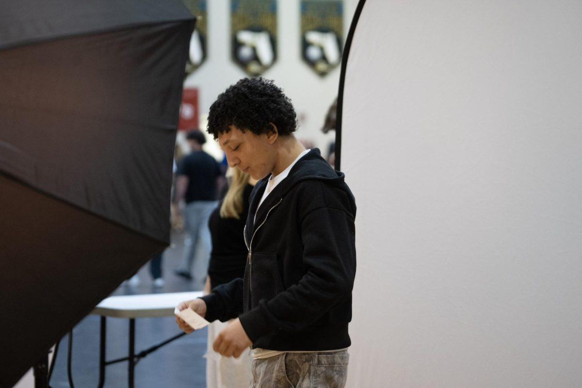 Brynner Gibbs getting ready for his photo