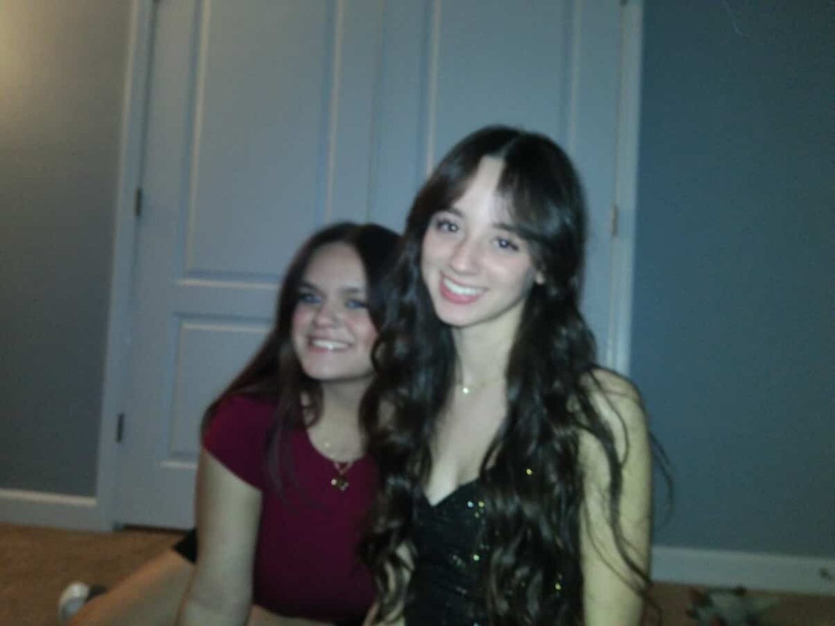 Senior Cambelle Gartland and her friend, Kerra Reilly, posing for a picture at their New Year's Eve party. "It was definitely a night I will remember this whole year," Cambelle says.