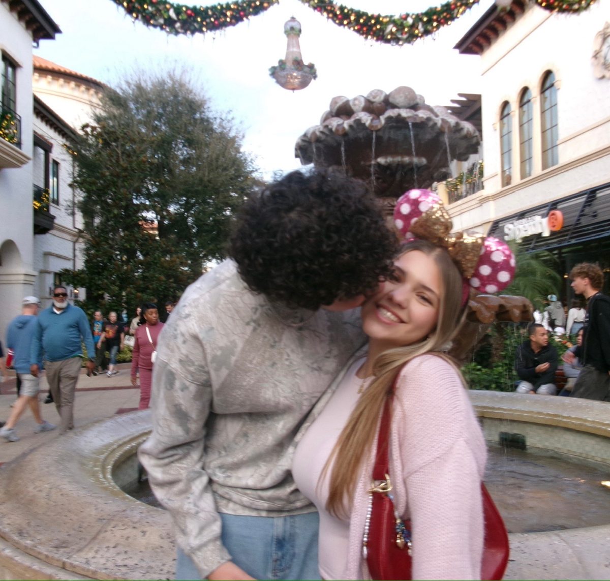 Seniors Lukas Johnsen and Elizabeth Rose, enjoying their trip to Disney Springs to celebrate the holiday season over winter break.